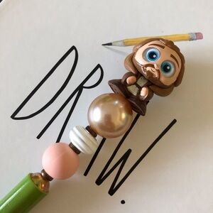 Disney Doorables: Star Wars: Qui-Gon Jinn handmade beaded pen